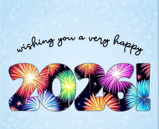 2026 Firework New Year Card