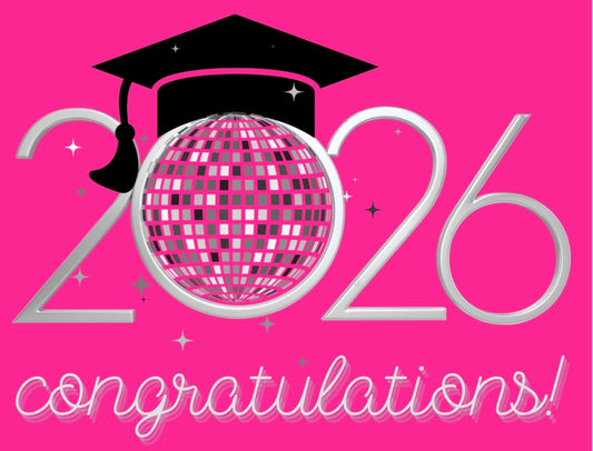 Disco Ball Graduation Card
